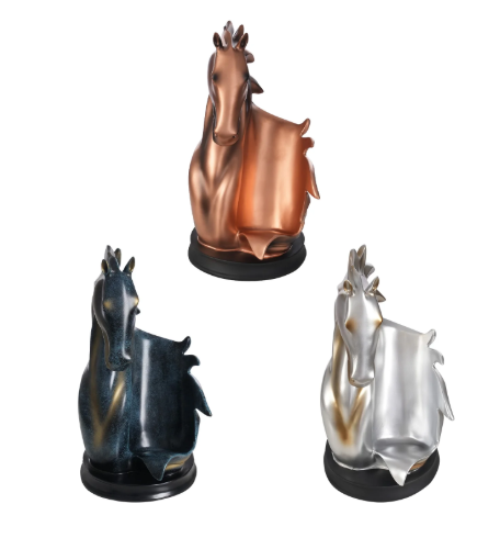 Paardenbeeld Wijnfleshouder – Decoratief Wijnrek 17×30 cm
