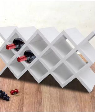 Moderne Houten Wijnrek – Wandrek & Vrijstaand, 10 Flessen