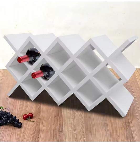 Moderne Houten Wijnrek – Wandrek & Vrijstaand, 10 Flessen