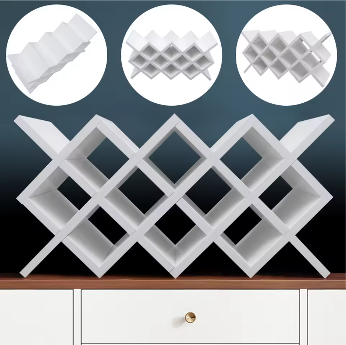 Moderne Houten Wijnrek – Wandrek & Vrijstaand, 10 Flessen