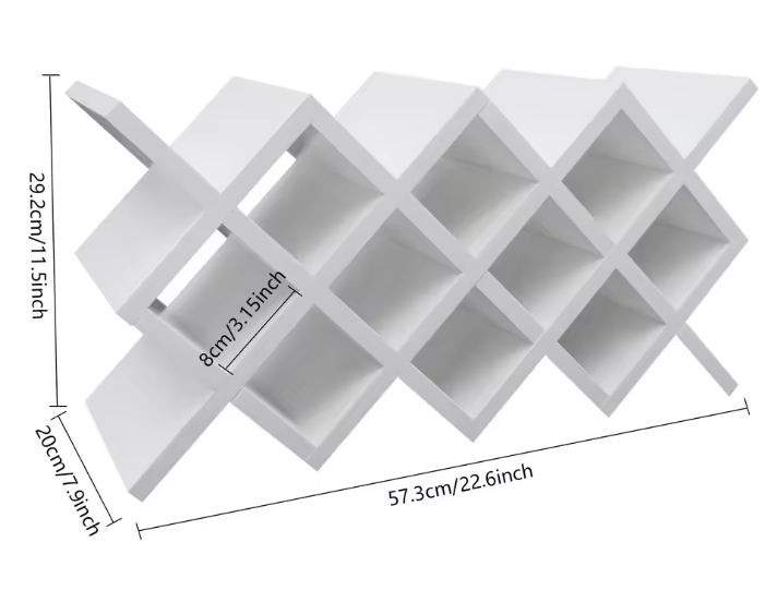 Moderne Houten Wijnrek – Wandrek & Vrijstaand, 10 Flessen