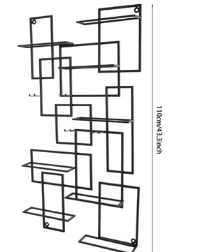 Wandrek Wijnrek 10 Flessen – Geometrisch Modern Ontwerp