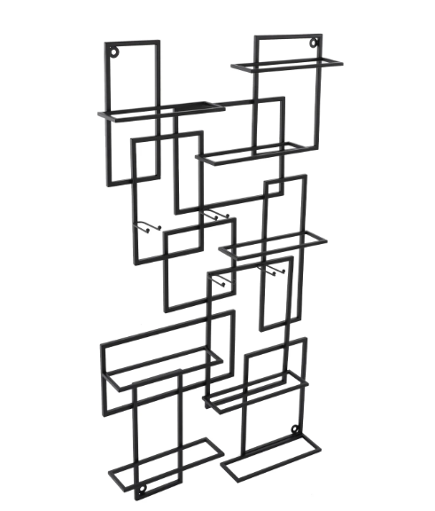 Wandrek Wijnrek 10 Flessen – Geometrisch Modern Ontwerp