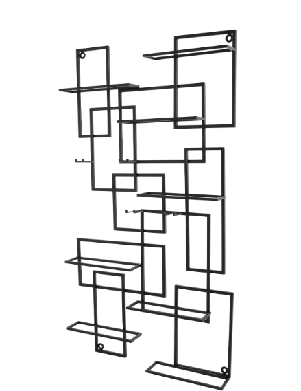 Wandrek Wijnrek 10 Flessen – Geometrisch Modern Ontwerp