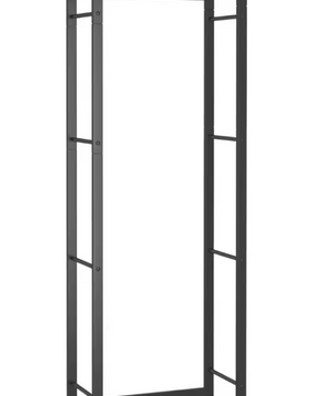 Stalen Houtopslagrek – Mat Zwart Haardhoutrek 50×28×132 cm, Binnen & Buiten