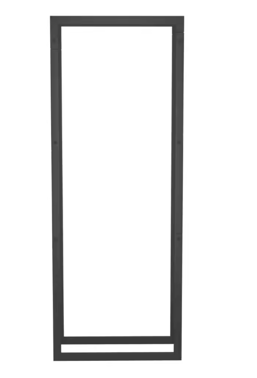 Stalen Houtopslagrek – Mat Zwart Haardhoutrek 50×28×132 cm, Binnen & Buiten
