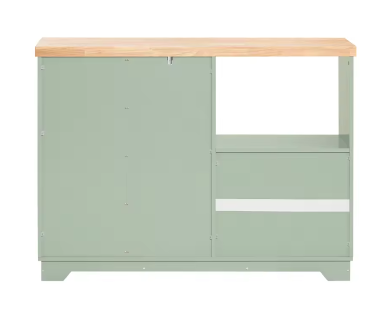 Buffetkast met Glazen Deuren – 120×90×40 cm Dressoir met Wijnrek & Opbergruimte