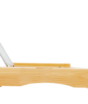 Bamboe Badplank – Uitschuifbare Badbrug met Boek- & Glashouder