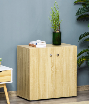 Wit Dressoir – 2 Deuren & Binnenplank, Houten Opbergkast