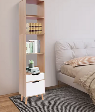 Hoge Boekenkast met Lade – Vrijstaand & Modern Opbergrek