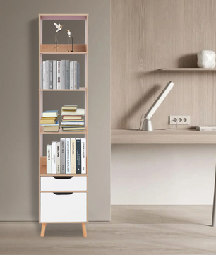 Hoge Boekenkast met Lade – Vrijstaand & Modern Opbergrek