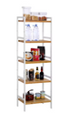 Bamboe Opbergrek met 5 Planken – Verstelbaar & Multifunctioneel