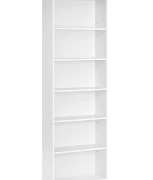 Witte Boekenkast met 6 Planken – Scandinavisch & Ruimtebesparend