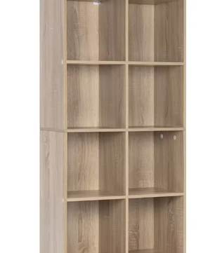 Witte Boekenkast met 8 Opbergvakken – Multifunctionele Opbergrek