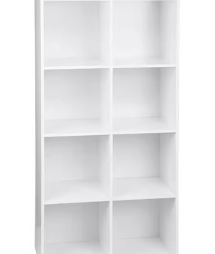 Witte Boekenkast met 8 Opbergvakken – Multifunctionele Opbergrek