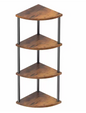 Industriële Hoekkast – 4/5 Lagen Metalen Frame & Houten Planken