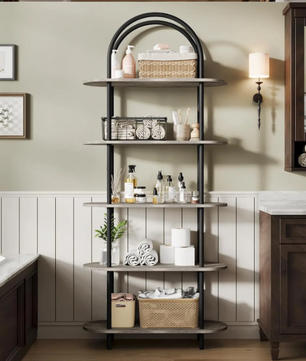 Boekenkast met 5 Niveaus – 180 cm Hoog Metalen Opbergrek & Displaykast