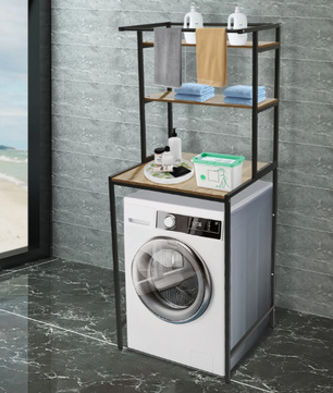 Wasmachine Opbergrek – 3-Lagen Vrijstaand Rek voor Badkamer & Wasruimte