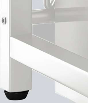 Verstelbaar Magnetronrek met 2 Lagen & 6 Haken – Keuken Organizer, Uitschuifbaar 40-64 cm