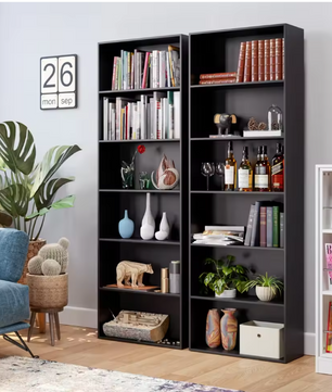 Boekenkast met 6 Lagen – Houten Opbergrek & Displayrek 180 cm