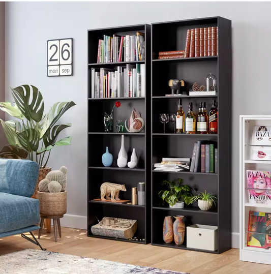 Boekenkast met 6 Lagen – Houten Opbergrek & Displayrek 180 cm