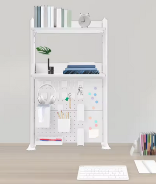 Bureau Boekenrek met Klem – 2-Laags Desktop Organizer & Opbergrek