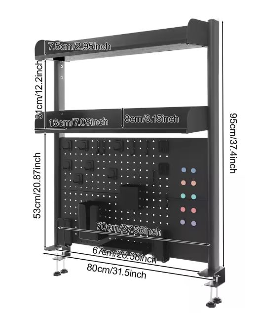 Bureau Boekenrek met Klem – 2-Laags Desktop Organizer & Opbergrek