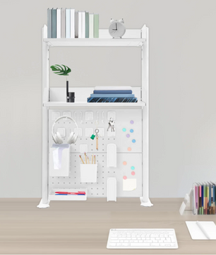 Bureau Boekenrek met Klem – 2-Laags Desktop Organizer & Opbergrek