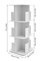 Draaibare Boekenkast – 3-Laags 360° Rotatie Opbergrek & Organizer