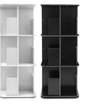 Draaibare Boekenkast – 3-Laags 360° Rotatie Opbergrek & Organizer