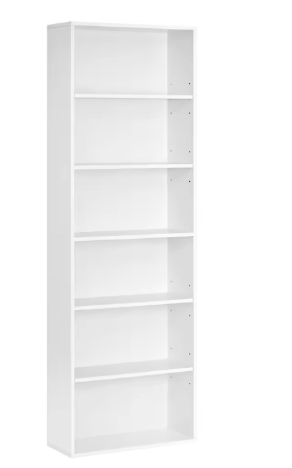 Boekenkast met 6 Lagen – Verstelbare Planken & Moderne Opbergruimte