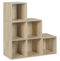 Boekenkast met 6 Vakken – Witte Houten Kubus Kast & Organizer