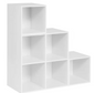 Boekenkast met 6 Vakken – Witte Houten Kubus Kast & Organizer