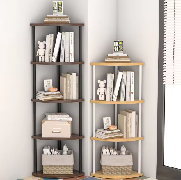 Hoekrek met 5/6 Lagen – Multifunctioneel Plantenrek & Boekenkast