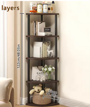 Hoekrek met 5/6 Lagen – Multifunctioneel Plantenrek & Boekenkast