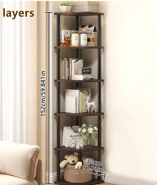 Hoekrek met 5/6 Lagen – Multifunctioneel Plantenrek & Boekenkast