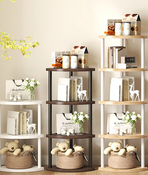 Hoekrek met 5/6 Lagen – Multifunctioneel Plantenrek & Boekenkast