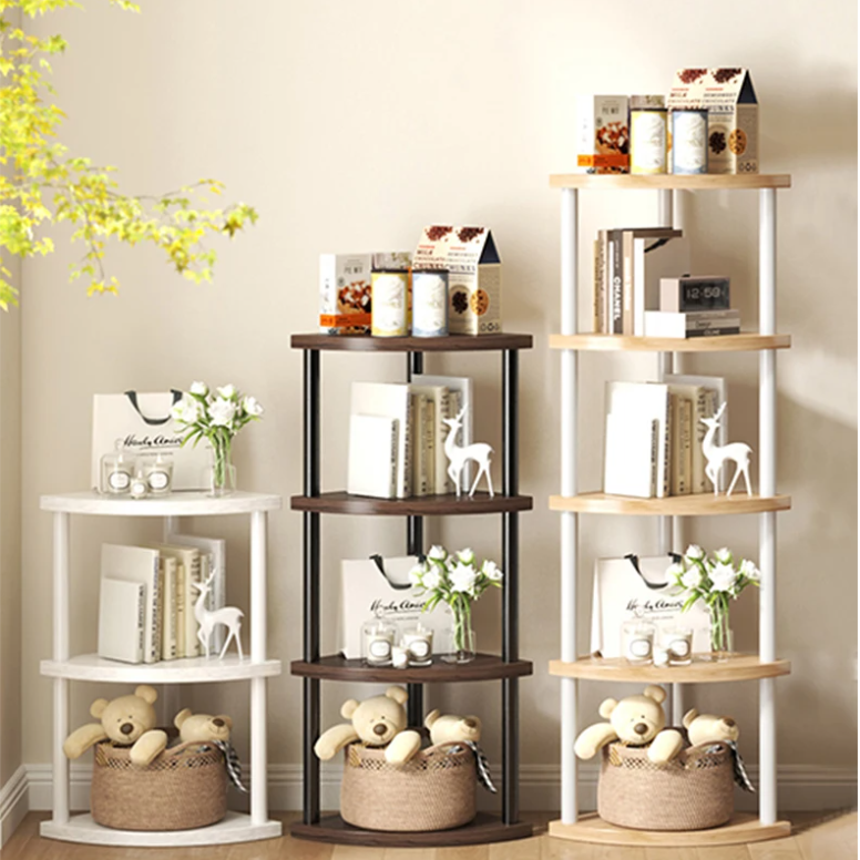 Hoekrek met 5/6 Lagen – Multifunctioneel Plantenrek & Boekenkast