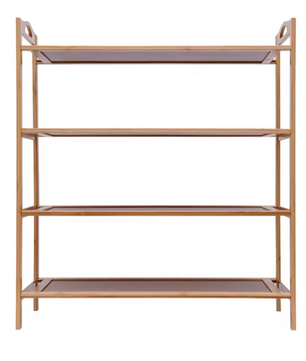 Bamboe Schoenenrek met 4 Lagen – Houten Organizer voor Hal & Slaapkamer