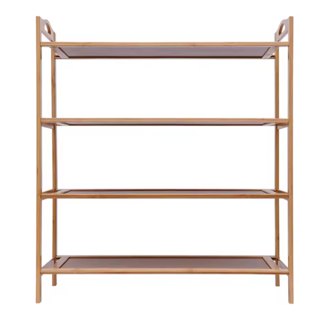 Bamboe Schoenenrek met 4 Lagen – Houten Organizer voor Hal & Slaapkamer