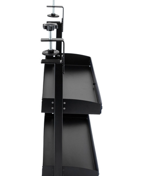 Bureau Plank Organizer met Klem – 2-Laags Opzetrek Zwart