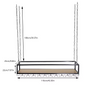 Vintage Hangend Wijnrek – Industrieel Plafondrek met Glashouder, 110 cm