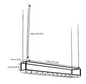 Vintage Hangend Wijnrek – Industrieel Plafondrek met Glashouder, 110 cm