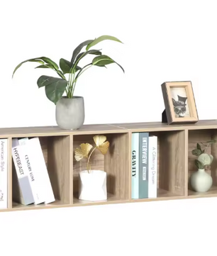 Moderne Boekenkast met 6 Vakken – MDF Opbergrek 158 cm Hoog