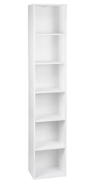 Moderne Boekenkast met 6 Vakken – MDF Opbergrek 158 cm Hoog