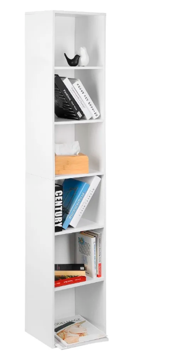 Moderne Boekenkast met 6 Vakken – MDF Opbergrek 158 cm Hoog
