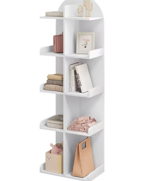 Witte Boekenkast met 10 Planken – Staand Opbergrek 126 cm