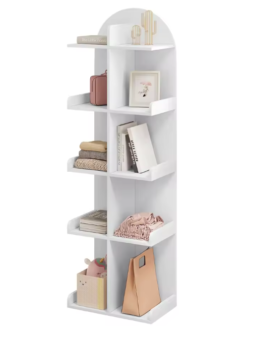 Witte Boekenkast met 10 Planken – Staand Opbergrek 126 cm