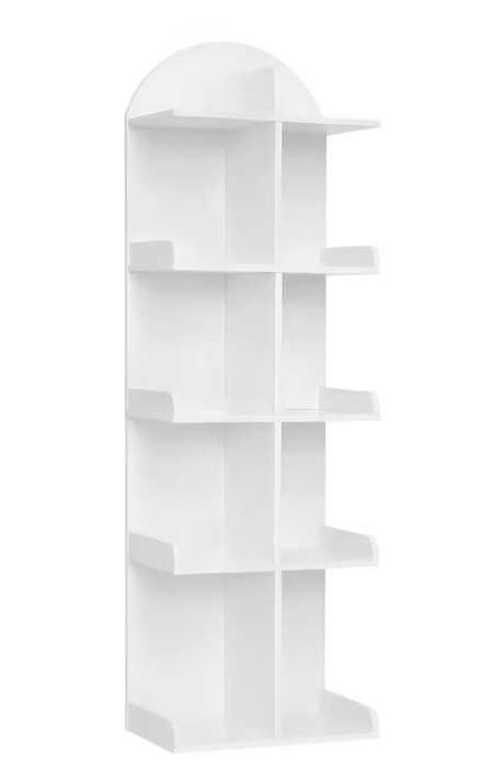 Witte Boekenkast met 10 Planken – Staand Opbergrek 126 cm