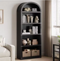 Boekenkast met Deuren – Houten Boogkast 182 cm Hoog, Landelijk & Modern